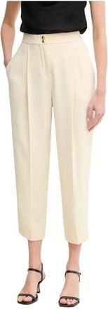 Elisabetta Franchi Dames, Broeken, Geel, Maat: XL Katoen
