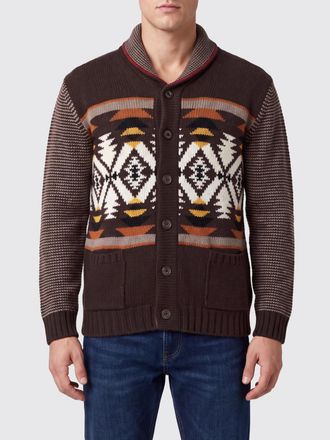 Fay Cardigan in lana con collo a scialle e motivo etnico