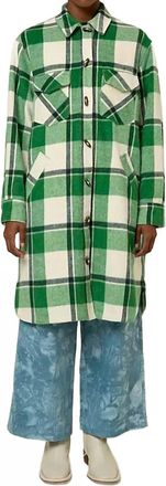 FRNCH Solar Woven Coat In Green