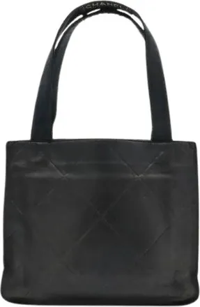 Chanel Pre-owned Lambskin Tote Bag - Dames - Vintage Shopper - Zwart - ONE Size - Vintage