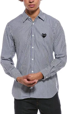 Comme Des Gar&ccedil;ons Black Heart Stripe Shirt
