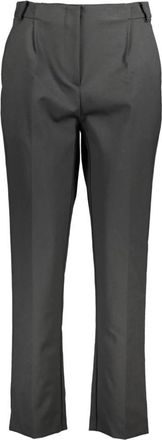 Patrizia Pepe Rechte broek - Dames - Straight fit broeken - Zwart - S - Leer - Broeken