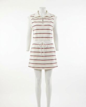 Z Supply Country Club Striped Mini Dress In White