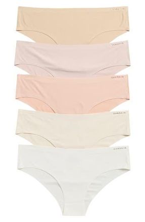Danskin Set of 5 Assorted Cheeky Hipsters in Coral Wash/Ps/Aw/Lb/Gh at Nordstrom Rack, Size Medium