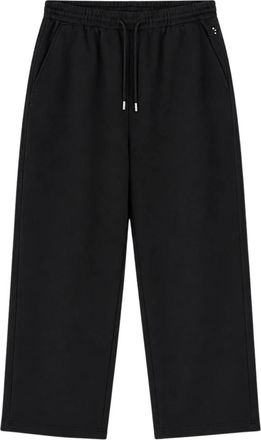 Sportmax Wijde broek - Dames - Wijde Broeken - Zwart - S - Katoen - Broeken