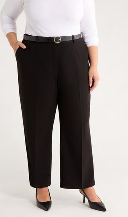 Nordstrom Ankle Straight Leg Pants in Black at Nordstrom, Size 22W