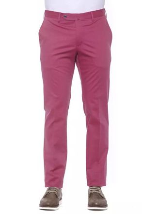Pantaloni Torino Mens Chinos Slim Fit Pants - Fuschia Cotton - Size EU 54 (Mens)
