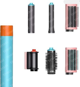 OEM Secador De Pelo Multifuncional, Alto Rendimiento, 6 En 1 - Rosa Cian, Enchufe Europeo De 220v-240v