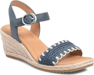 S&ouml;fft Inez Wedge Sandal in Navy at Nordstrom, Size 9.5