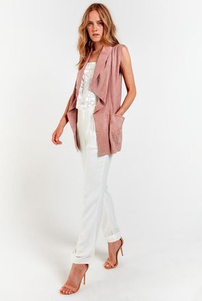 AS by DF Moonlight Suede Drape Vest