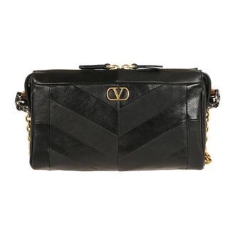 Valentino Garavani Tassen, Dames, Zwart, ONE Size, Leer, Panthea Small Shoulder Bag