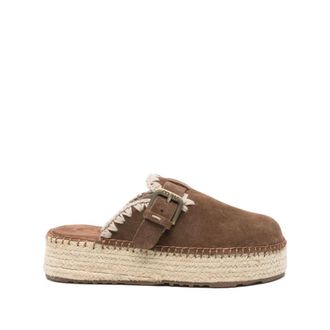 Mou Leather Slippers - female - Mou - Mules - Brown - 7 UK - Shoes