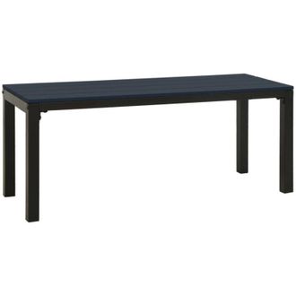 vidaXL vidaXL Garden Bench 110 cm Steel and WPC Black