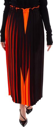 Maison Margiela MM6 Ladies Bicolor Pleated Skirt