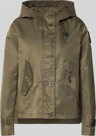 Blauer Regular Fit Jacke mit Logo-Detail Modell Marcela in Khaki, Gr&ouml;&szlig;e XL