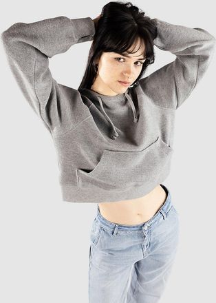 Ninth Hall Boxy Crop Reverse Terry Hoodie grijs