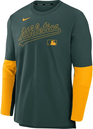 Nike Athletics Authentic Collection Player Nike Mens Dri-FIT MLB Pullover Sweatshirt in Green | 015C023NFZ-KK2