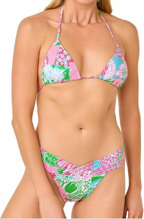 Lilly Pulitzer Jamya Bikini Top In Multi Crazy Quilt