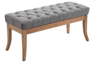 Clp Clp - Banco Recibidor Ramses En Tela & Madera Clara Gris 100 Cm