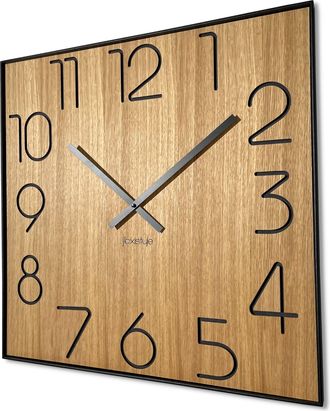 OEM Reloj De Pared De Madera Cuadrado De 60 Cm