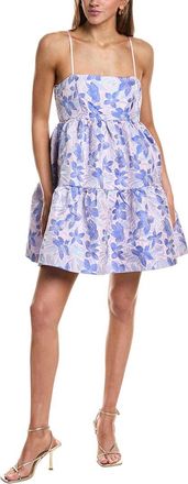 endless rose Endless Rose Metallic Floral Jacquard Mini Dress
