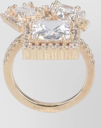 Maison Margiela statement ring gold band multiple gemstones design