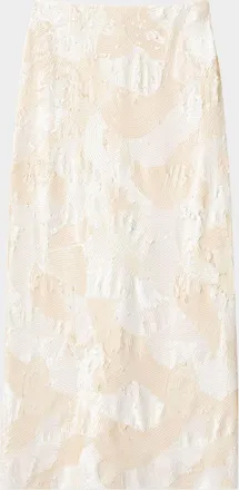 Lafayette 148 New York Straight Sequin Midi Skirt