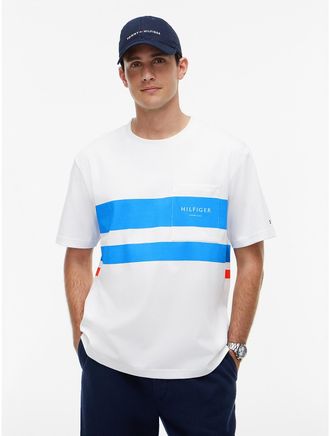 Tommy Hilfiger Mens Marina Club Logo Pocket T-Shirt - White - XL