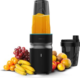 Cecotec Cecotec Batidora De Vaso Individual Powertitanium 1000 Push2go Duo. 1000w, Cuchilla Acero Inox 6 Hojas, Pantalla Led