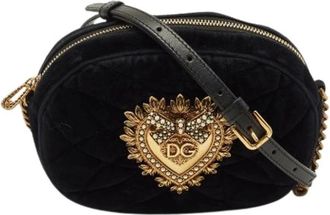 Dolce & Gabbana Pre-owned Cross Body Bags, female, Black, Size: ONE SIZE Pre-owned Leather Shoulder Bag