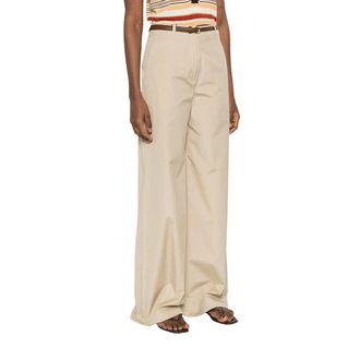 Max Mara Wide Trousers, female, Beige, Size: 2XS Wide Trousers