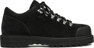 Diemme Black Minimalist Suede Laced-up Shoes