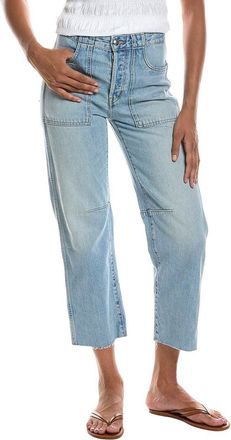 Madewell The Darted Faded Horizon Wash Barrel Leg Jean