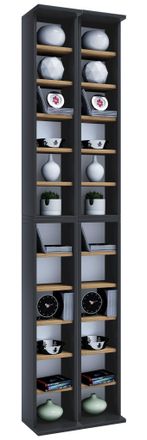 VCM Madera Cd Dvd Stand Estante Gabinete Almera 183x42x20 - Vcm