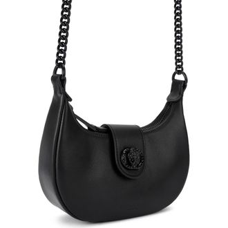 Kurt Geiger Small Chelsea Leather Hobo Crossbody Bag in Black at Nordstrom Rack