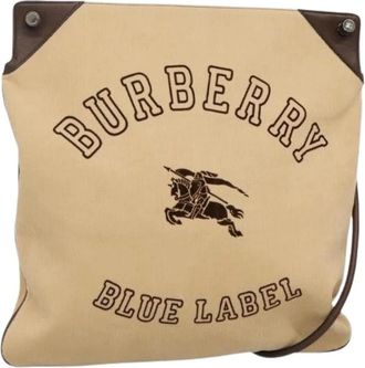 Burberry Pre-owned Cross Body Bags, female, Beige, Size: ONE SIZE Pre-owned Leather Shoulder Bag