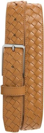 Nordstrom Enzo Woven Leather Belt in Cognac at Nordstrom, Size 38
