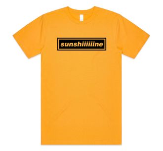 Sanfran Clothing Sunshiiine Top Britpop UK 90s 00s Merch Tour Rock Band 2025 Sunshine Going Shes Electric Unisex T-Shirt Tee Extra Large/Gold