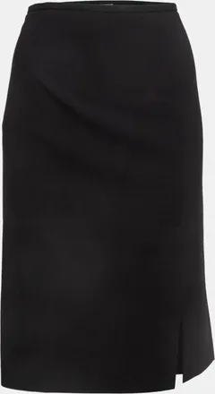 Armani Black Crepe Formal Pencil Skirt
