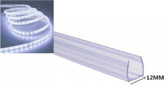Trade Shop Trade Shop Traesio - Trade Shop - Profilo In Plastica Da 1mt Senza Copertura Per Strip Led Strisce Da 12mm Ps-12mm