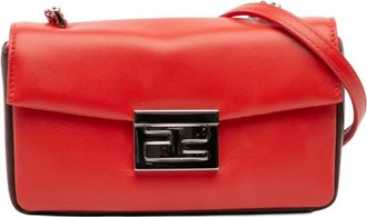 Fendi 2010-2025 Mini Leather Be Baguette crossbody bag - women - Calf Leather - One Size - Orange