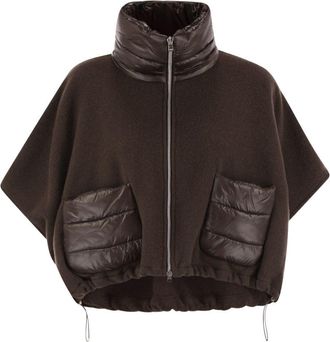 Herno wol en nylon kort donsjack