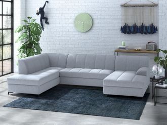 Inosign Wohnlandschaft »Balme, moderne Formensprache, zeitloses Design, U-Form« Inkl. Zierkissen, wahlweise mit Bettfunktion