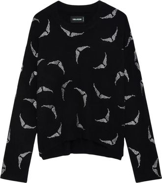 Zadig&Voltaire Maglione Markus Strass Wings - - Knitwear - Donna - Nero - L