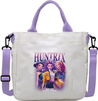 Generic Demon Hunter Canvas Bag, Movie-Related Item, Universal Handbag for Both Men and Women, Single Shoulder Bag (B)