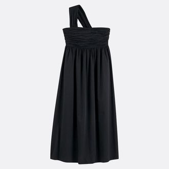La Redoute Collections Strapless lange jurk met asymmetrische band