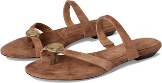 Madewell Cera Hardware Thong Womens Wedge Shoes Aged Cognac : 10.5 M, Leather