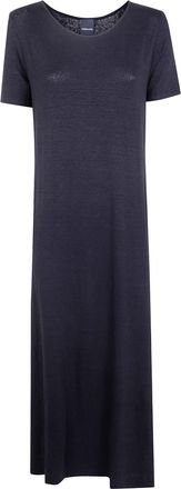 Anneclaire Jersey Linen Short Sleeves Long Dress