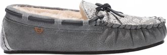 Lamofootwear Womens Britain Moc Ii Slipper In Grey Snake