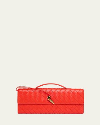 Bottega Veneta Long Andiamo Clutch Bag with Handle